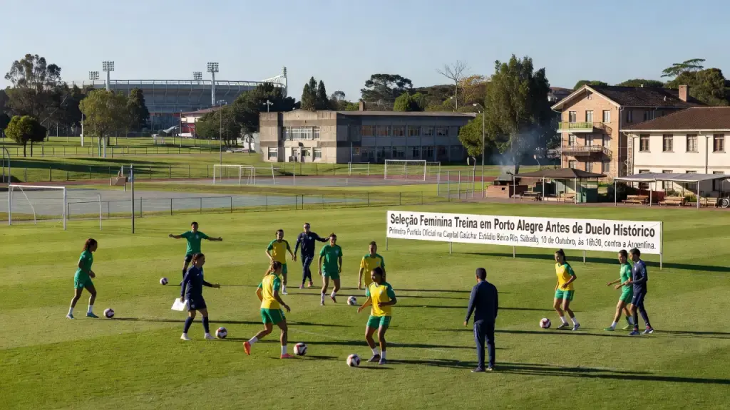 Seleção Feminina Treina em Porto Alegre Antes de Duelo Histórico